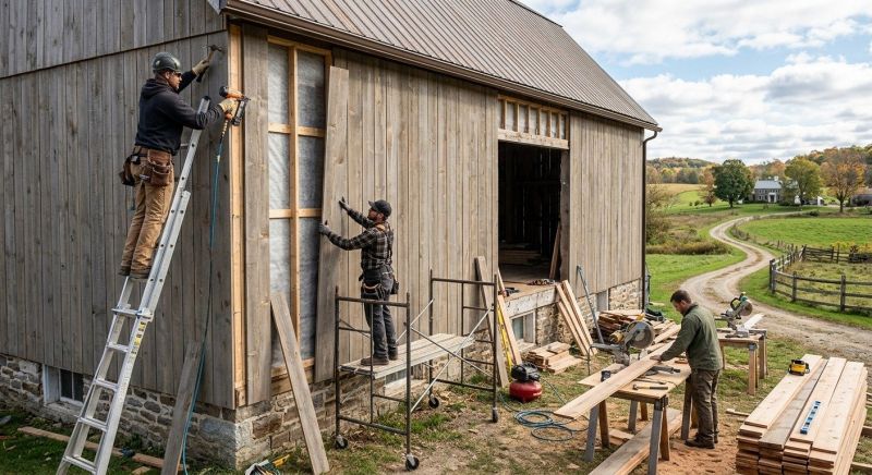 Barn Wood Siding Installation in Washtenaw County, MI