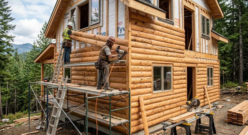 Log Siding Installation in Dearborn Heights, MI
