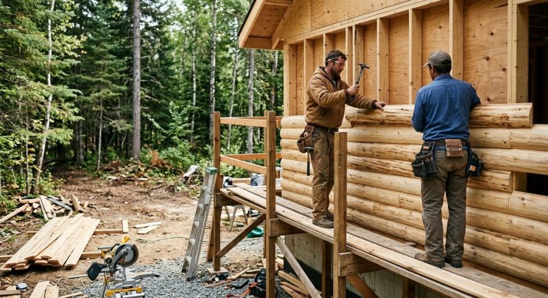 Log Siding Installation in Newport, MI