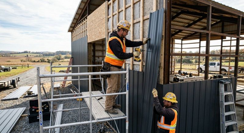 Metal Barn Siding Installation in Washtenaw County, MI