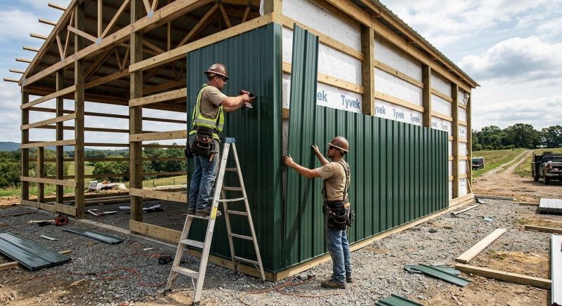 Pole Barn Siding Installation in Washtenaw County, MI