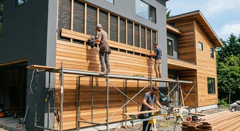 Wood Cladding Installation in Pinckney, MI